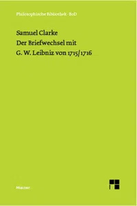 Der Briefwechsel mit G. W. Leibniz von 1715/16_cover