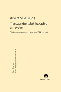 Transzendentalphilosophie als System_cover