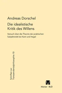 Die idealistische Kritik des Willens_cover