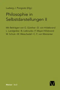 Philosophie in Selbstdarstellungen II_cover