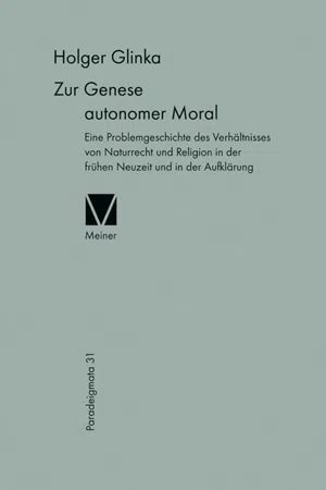 Zur Genese autonomer Moral