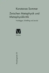 Zwischen Metaphysik und Metaphysikkritik_cover