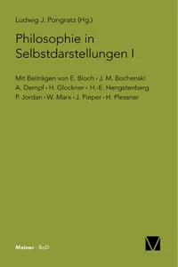 Philosophie in Selbstdarstellungen I_cover