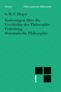 Vorlesungen über die Geschichte der Philosophie. Teil 1_cover