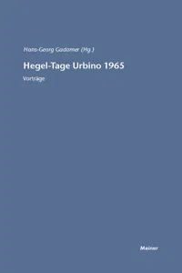 Hegel-Tage Urbino 1965_cover