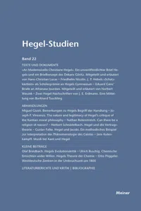 Hegel-Studien Band 22_cover