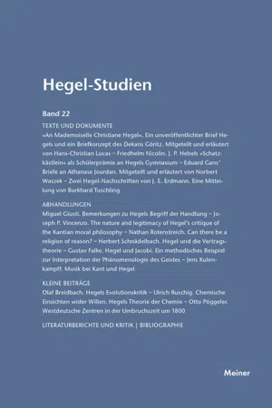 Hegel-Studien Band 22