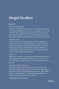 Hegel-Studien Band 18_cover