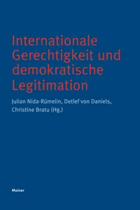 Internationale Gerechtigkeit und demokratische Legitimation_cover