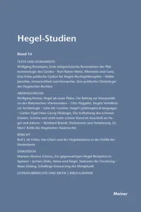 Hegel-Studien Band 14_cover