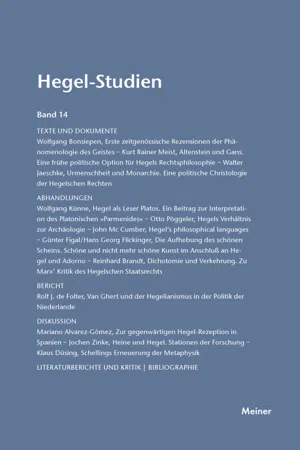 Hegel-Studien Band 14