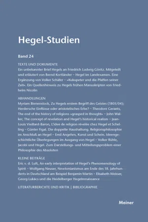 Hegel-Studien Band 24