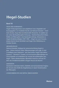 Hegel-Studien Band 10_cover