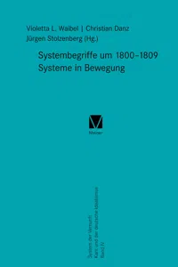 Systembegriffe um 1800–1809. Systeme in Bewegung_cover