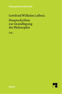 Hauptschriften zur Grundlegung der Philosophie Teil I_cover