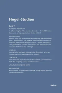 Hegel-Studien Band 11_cover