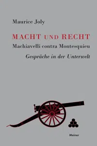 Macht und Recht, Machiavelli contra Montesquieu_cover