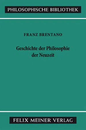 Geschichte der Philosophie der Neuzeit