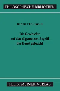 Die Geschichte auf den allgemeinen Begriff der Kunst gebracht_cover