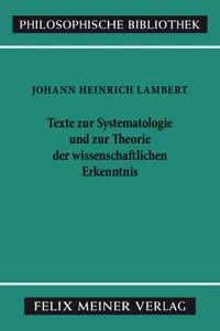 Texte zur Systematologie und zur Theorie der wissenschaftlichen Erkenntnis_cover