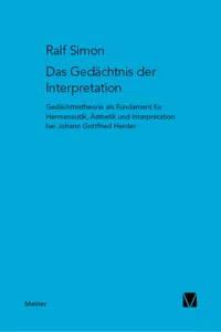 Das Gedächtnis der Interpretation_cover