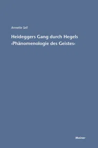 Heideggers Gang durch Hegels Phänomenologie des Geistes_cover