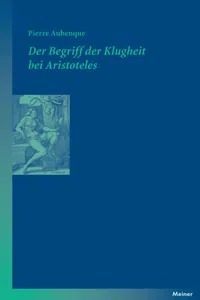 Der Begriff der Klugheit bei Aristoteles_cover