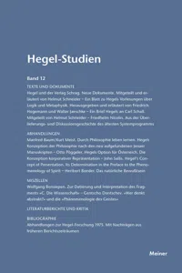 Hegel-Studien Band 12_cover