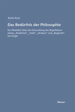 Das Bedürfnis der Philosophie