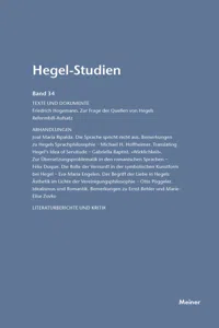 Hegel-Studien Band 34_cover