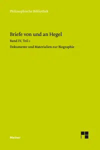 Briefe von und an Hegel. Band 4, Teil 1_cover