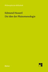 Die Idee der Phänomenologie_cover