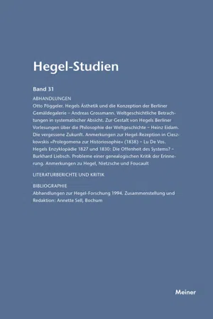 Hegel-Studien Band 31