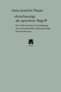 »Anschauung« als operativer Begriff_cover