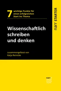 Wissenschaftlich schreiben und denken_cover