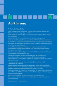 Aufklärung, Band 31: Christlob Mylius. Ein kurzes Leben an den Schaltstellen der deutschen Aufklärung_cover