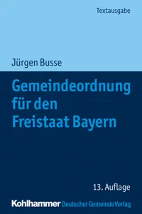 Gemeindeordnung für den Freistaat Bayern_cover