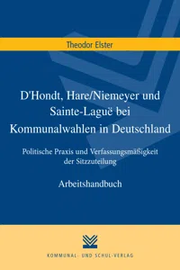 D'Hondt, Hare/Niemeyer und Sainte-Laguë bei Kommunalwahlen in Deutschland_cover