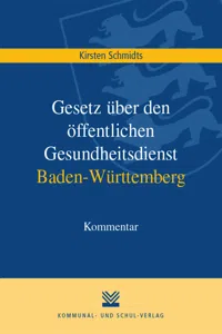 Gesetz über den öffentlichen Gesundheitsdienst Baden-Württemberg_cover