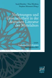 Verletzungen und Unversehrtheit in der deutschen Literatur des Mittelalters_cover