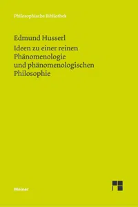 Ideen zu einer reinen Phänomenologie und phänomenologischen Philosophie_cover