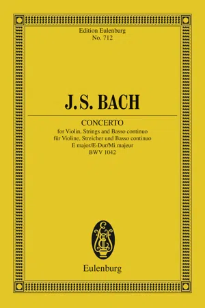 Violin Concerto, E major