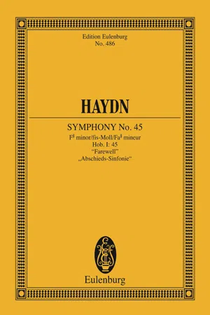 Symphony No. 45 F# minor, "Farewell"