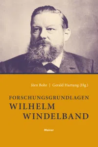 Forschungsgrundlagen Wilhelm Windelband_cover