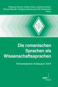 Die romanischen Sprachen als Wissenschaftssprachen_cover