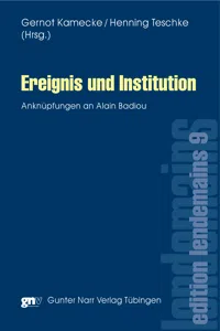 Ereignis und Institution_cover