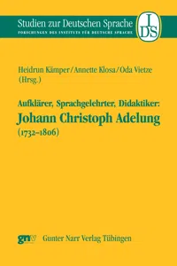 Aufklärer, Sprachgelehrter, Didaktiker_cover