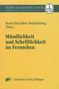 Mündlichkeit und Schriftlichkeit im Fernsehen_cover