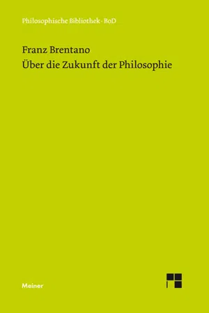 Über die Zukunft der Philosophie