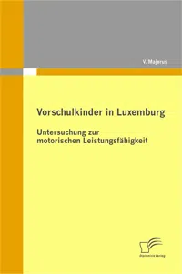 Vorschulkinder in Luxemburg: Untersuchung zur motorischen Leistungsfähigkeit_cover